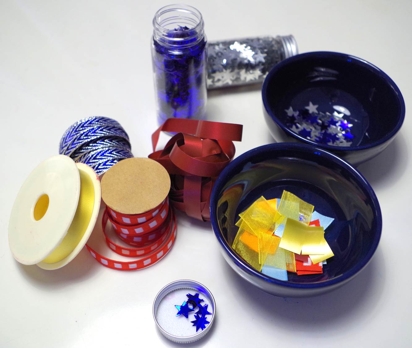 A selection of craft supplies. Sometimes all you need to inspire you to do some crafts are some basic materials!