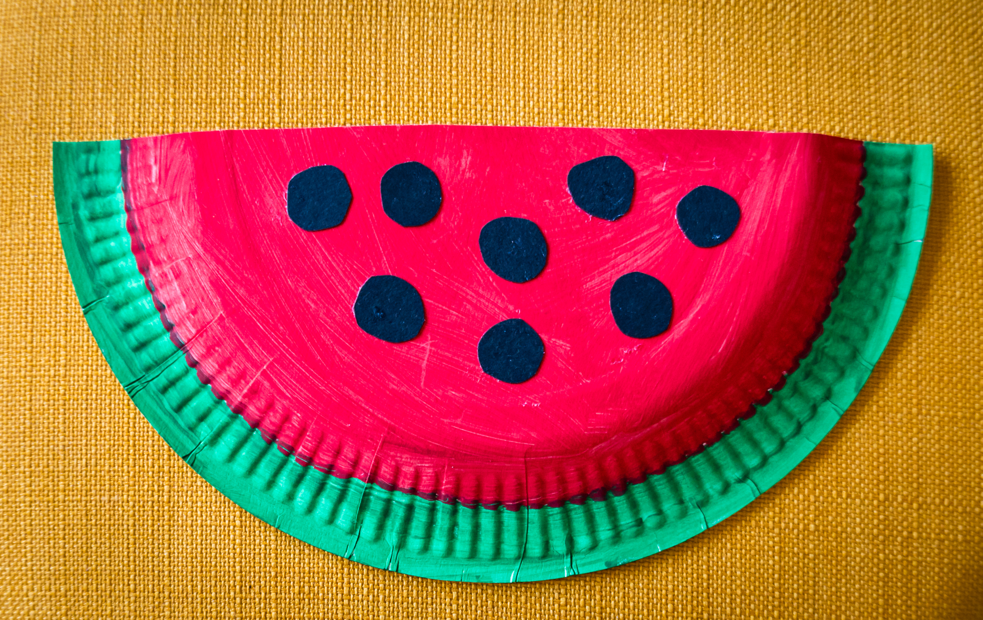 Paper Plate & Craft Foam Watermelon